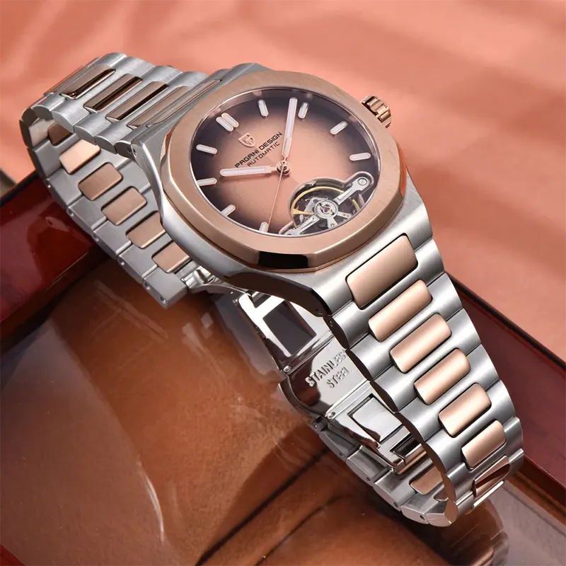 Pagani Design Automatic Rose Gold Dial Men's Watch- PD-YS025